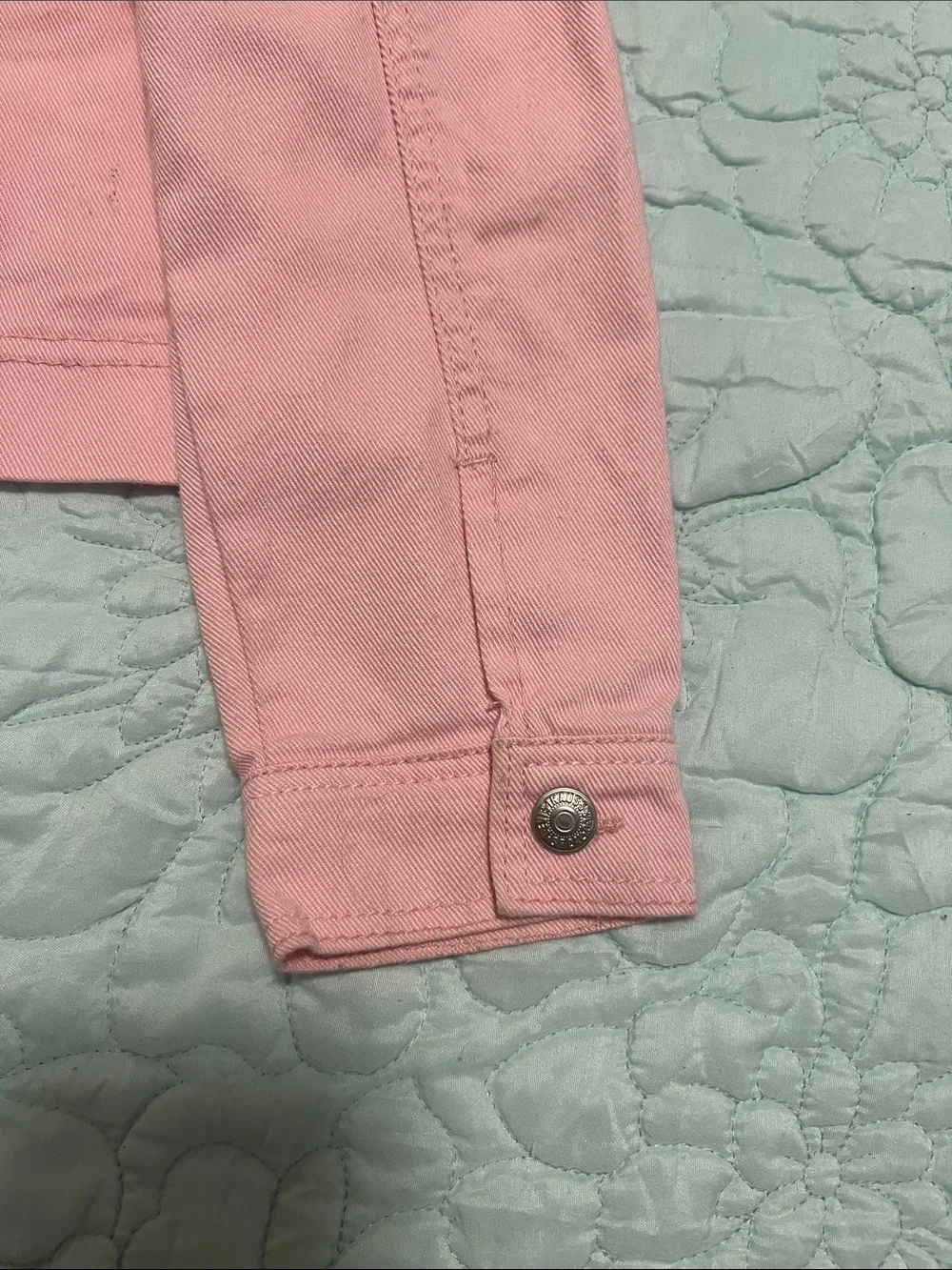 Levi's Girls Light Pink Denim Jacket, 100%Cotton